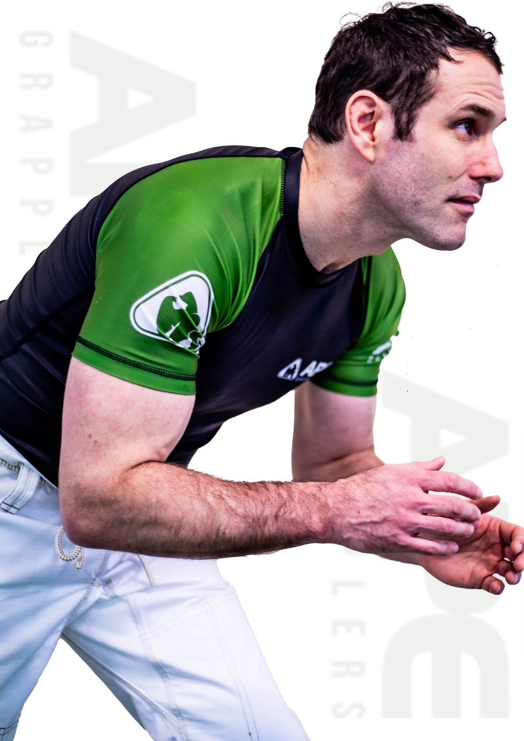 Ape Grappler Olive/Black Rash Guard Adult